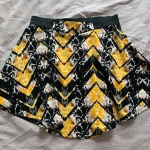 Black & Yellow Skater Skirt
